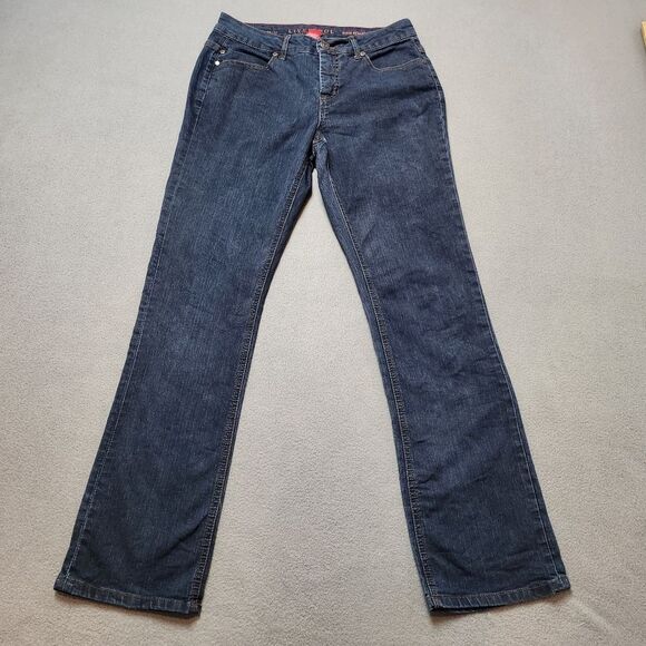 Liverpool Jeans Company Women's Sadie Straight Leg Jeans - Dark Blue Sz 10/30 - Picture 1 of 15